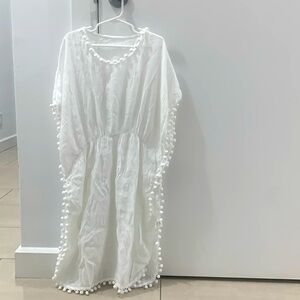 white bathing suit coverup for girls size 10-12 worn once